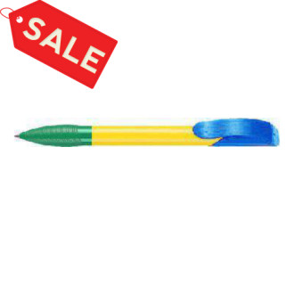 Ручка шариковая "HATTRIX COLOUR MIX" сине-желтая-зеленаяя(PMS288/7406/349)