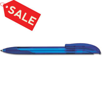 Ручка шариковая "CHALLENGER SOFT CLEAR"прозрачно-синяя (PMS286)