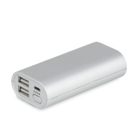 Power bank, 4000 мА/ч, 2,1 A, 2 USB, светящийся логотип, Xoopar