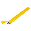 Силиконовый USB флеш-накопитель Браслет, 16ГБ, желтый цвет