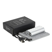 Power bank, 4000 мА/ч, 2,1 A, 2 USB, светящийся логотип, Xoopar