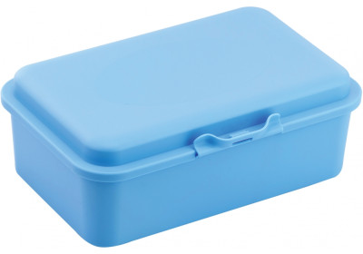 Набір ланч-бокс (контейнер для їжі) ECONOMIX SNACK 750 мл, пастельно блакитний + серія наліпок Украї