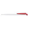Ручка кулькова Dart Polished Basic пластик, корпус білий, кліп червоний 186