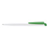 Ручка кулькова Dart Polished Basic пластик, корпус білий, кліп зелений 347