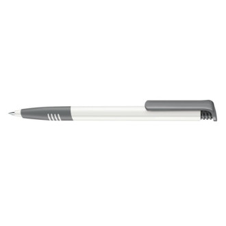 Ручка шариковая Super Hit Polished Basic SG пластик, корпус белый, клип светло серый