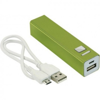 Портативная зарядка, зеленая.