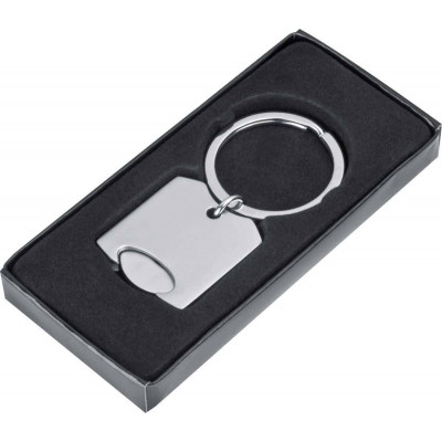 Металлический брелок для ключей с монетой Металлический брелок для ключей с монетой