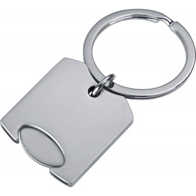 Металлический брелок для ключей с монетой Металлический брелок для ключей с монетой