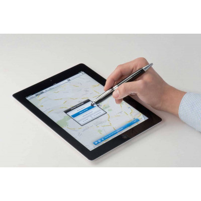 Металлическая ручка-стилус 2 в 1