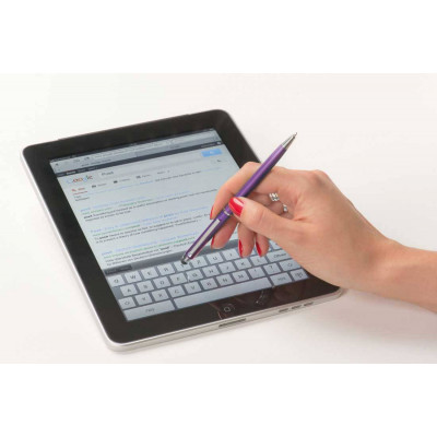 Пластиковая ручка-стилус 2 в 1