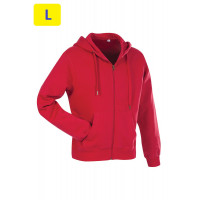 Куртка мужская ST5610 с капюшоном 280 g/m², красный