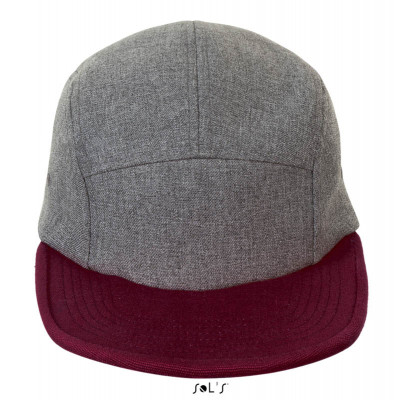 Двухцветная меланжевая бейсболка с 5 клиньями SOL'S RAMSEY