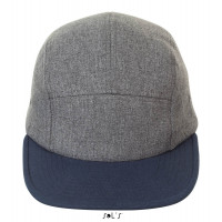 Двухцветная меланжевая бейсболка с 5 клиньями SOL'S RAMSEY