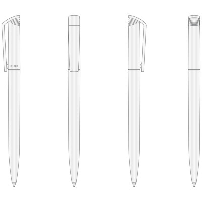 Ручка пластикова 'Flip' (Ritter Pen) поворотна