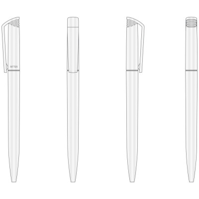 Ручка пластикова 'Flip' (Ritter Pen) поворотна