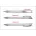 Ручка пластикова 'Top Spin Silver' (Ritter Pen) поворотна