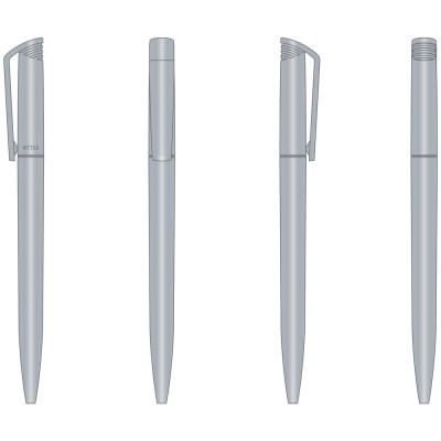 Ручка пластикова 'Flip Silver' (Ritter Pen) поворотна