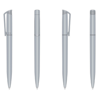 Ручка пластикова 'Flip Silver' (Ritter Pen) поворотна