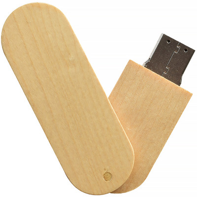 Деревянный USB флеш-накопитель, 64ГБ, бежевый цвет