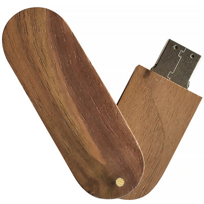 Деревянный USB флеш-накопитель, 16ГБ, коричневый цвет