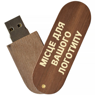 Деревянный USB флеш-накопитель, 32ГБ, коричневый цвет