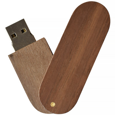 Деревянный USB флеш-накопитель, 64ГБ, коричневый цвет