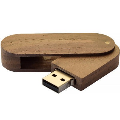 Деревянный USB флеш-накопитель, 64ГБ, коричневый цвет