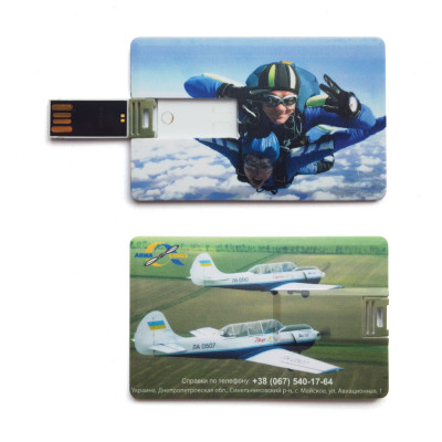 USB флеш-накопитель в виде кредитной карты, 64ГБ, белый цвет