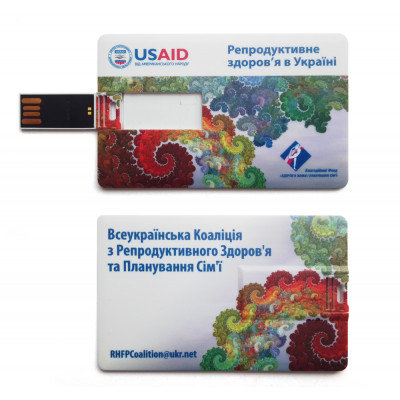 USB 3.0 флеш-накопитель в виде кредитной карты, 32ГБ, белый цвет