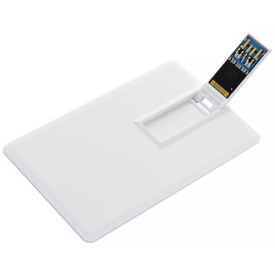 USB 3.0 флеш-накопитель в виде кредитной карты, 64ГБ, белый цвет