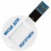 USB 3.0 флеш-накопитель в виде круглой карты, 64ГБ, белый цвет