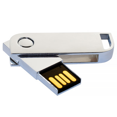 Металлический USB флеш-накопитель, 8ГБ, серебристый цвет