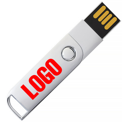 Металлический USB флеш-накопитель, 32ГБ, серебристый цвет