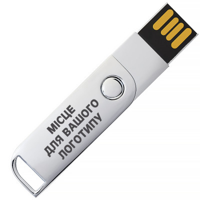 Металлический USB флеш-накопитель, 32ГБ, серебристый цвет