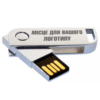Металлический USB флеш-накопитель, 32ГБ, серебристый цвет