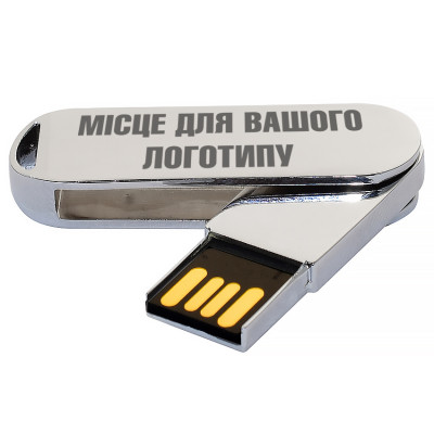 Металлический USB флеш-накопитель, 32ГБ, серебристый цвет