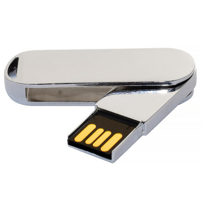 Металлический USB флеш-накопитель, 64ГБ, серебристый цвет