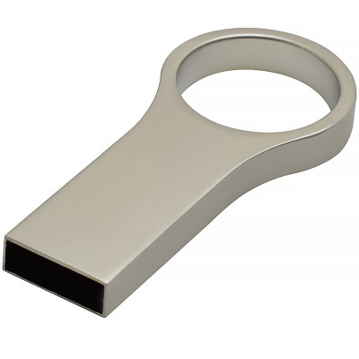 Металлический USB флеш-накопитель, 64ГБ, серебристый цвет