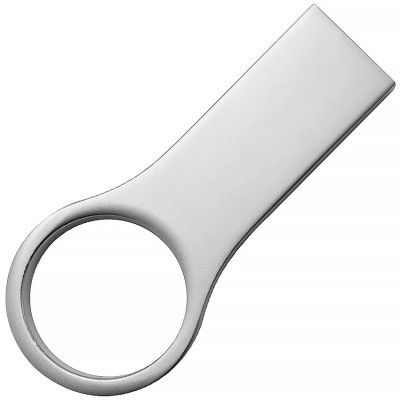 Металлический USB флеш-накопитель, 64ГБ, серебристый цвет