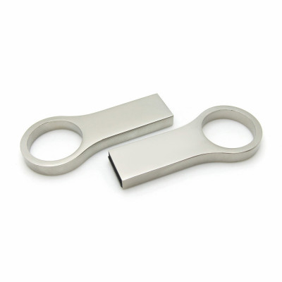 Металлический USB флеш-накопитель, 64ГБ, серебристый цвет