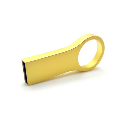 Металлический USB флеш-накопитель, 16ГБ, золотистый цвет