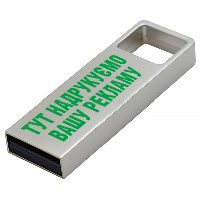 Металлический USB флеш-накопитель, 4ГБ, серебристый цвет