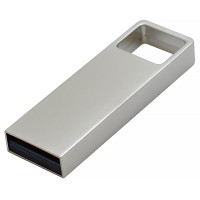Металлический USB флеш-накопитель, 64ГБ, серебристый цвет