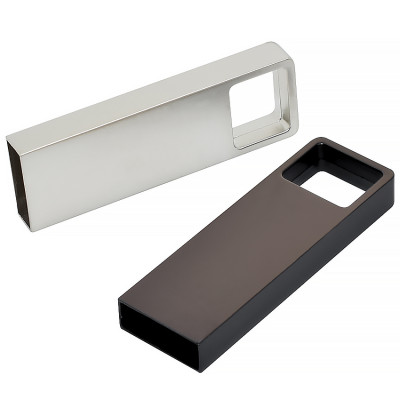 Металлический USB флеш-накопитель, 64ГБ, серебристый цвет