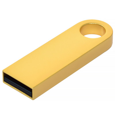 Металлический USB флеш-накопитель, 16ГБ, золотистый цвет