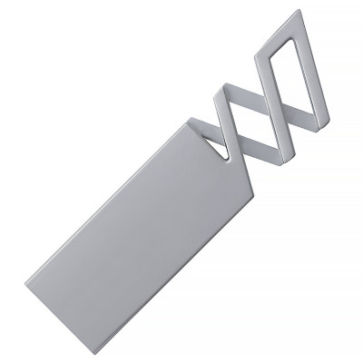 Металлический USB флеш-накопитель, 4ГБ, серебристый цвет