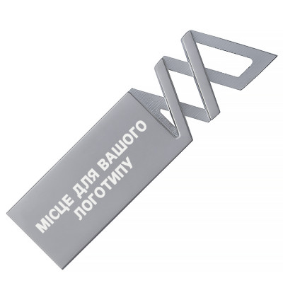 Металлический USB флеш-накопитель, 16ГБ, серебристый цвет