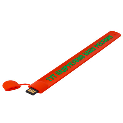 Силиконовый USB флеш-накопитель Браслет, 4ГБ, синий цвет