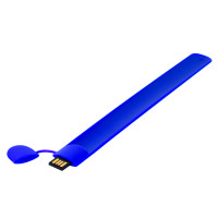 Силиконовый USB флеш-накопитель Браслет, 64ГБ, синий цвет
