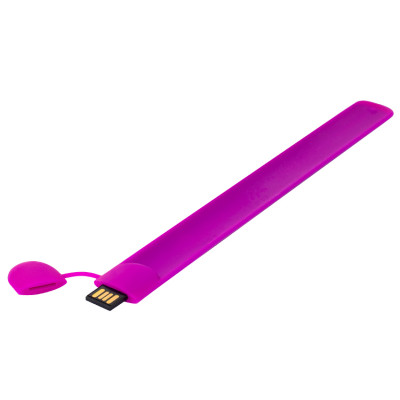 Силиконовый USB флеш-накопитель Браслет, 4ГБ, фиолетовый цвет